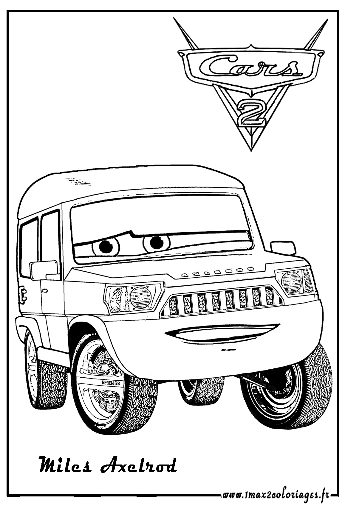 Cars and Cars 2 Coloring Pages