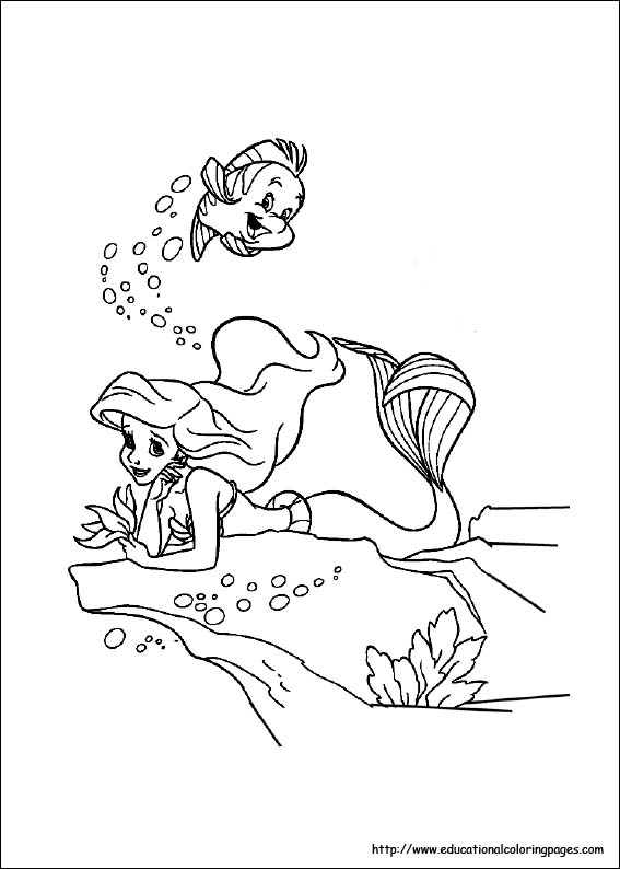 Ariel The Little Mermaid Coloring Pages