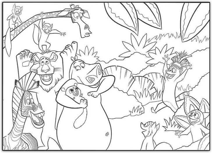 madagascar 2 printable coloring pages - photo #18