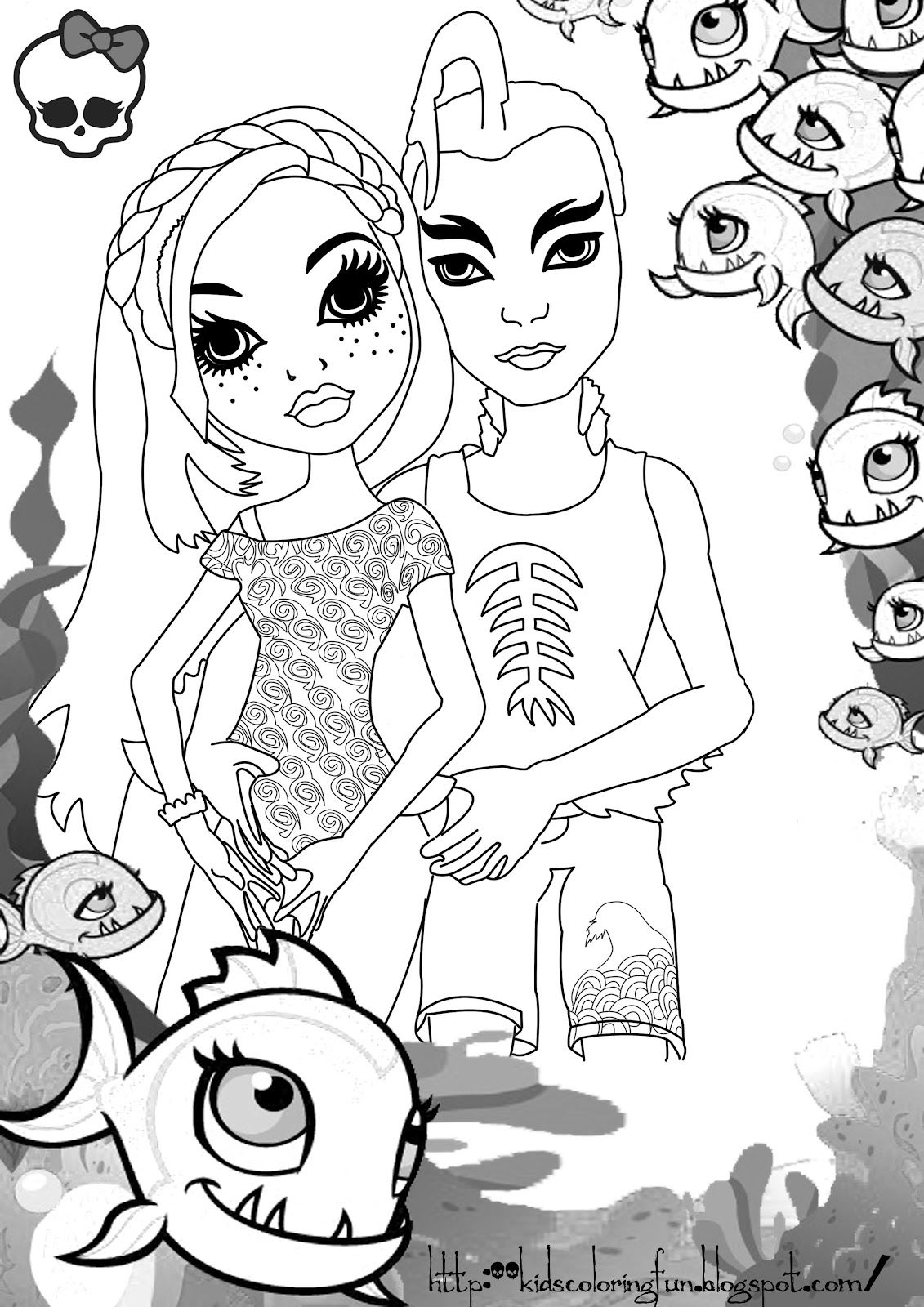 Monster High Lagoona Coloring Pages_1 title=